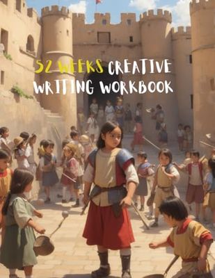 52 WEEKS CREATIVE WRITING WORKBOOK: Creative Workbook with Story Starters and Vibrant Images", colored pictures to boost creativity and improve writing skills for kids 8 to 10