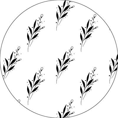 Bonateks, Round Digital Printed Mouse Pad, Non-Slip Base, for Office and Home, Diameter:22cm