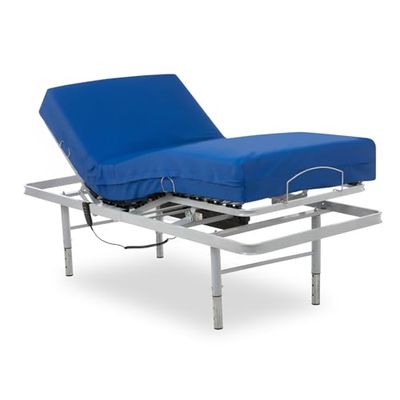 Geriafy - Pack Lit Électrique 90x190 cm | Pieds Réglables | Matelas Sanitaire Viscoélastique Imperméable
