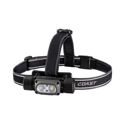 Coast WPH34R Lampada da testa – 2000 lm, impermeabile IP68, ultra luminosa, ricaricabile USB-C & Dual Power, 6 modalità di illuminazione con spot e luce di inondazione, blu/nero
