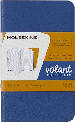 Moleskine QP701B41M17 X-Small Volant Ruled Forget Journals - Blue Amber/Yellow