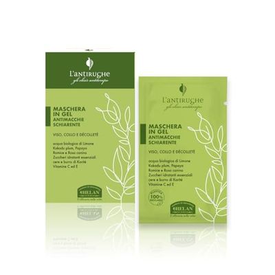 Helan Elisir Antitempempo - Masque Visage Gel Anti-Rides 99% Naturel 4 Masques Visage à la Vitamine C E et au Beurre de Karité Masque Visage Stimule le Collagène Soin Antiage 8 ml