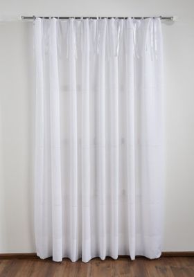 Christiane Wegner 0400-07 - Tenda, 1 x 2,25 m, con laccetti in satin, colore: bianco