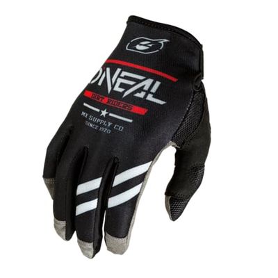 O'NEAL | Handskar Bike & Motocross | MX MTB DH Downhill Freeride | Slitstarka och flexibla material, naIngen ventilerad främre handsektion | Mayhem Glove Squadron V.22 | Vuxen | Svart Grå | S