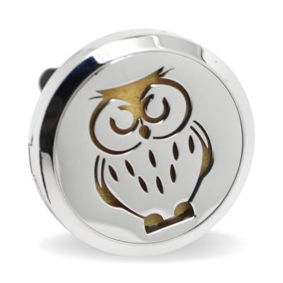 Clip'Aroma Uilendiffuser voor etherische oliën, voor auto, van roestvrij staal, onopvallende bevestiging aan het ventilatierooster – 3 x 3,6 cm