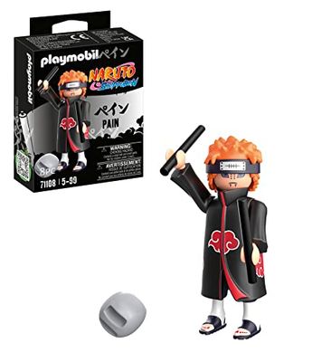 Playmobil 71108 Pain - Naruto - Héros Issu de la série d'anime - pour reconstituer des scènes légendaires ou Inventer de Nouvelles Histoires - Dès 5 Ans