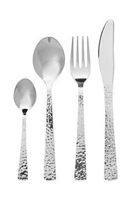 Premier Housewares Cutlery Set Silver Kitchen Cutlery Set 24 Pieces Stainless Steel Knife and Fork Set Contemporary Knives and Forks Set Spoon Set