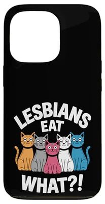 Subtle Lesbian Pride Cat Lesbians Eat What Case for iPhone 13 Pro