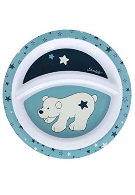 Sterntaler Baby unisex tallrik baby barntallrik isbjörn Elia – bebistallrik sugkopp, barntallrik, bebistallrik – mörk turkos