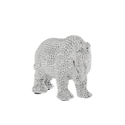 Alexandra House Living Decoratief figuur, zilver, acryl, kunststof, melamine, neushoorn