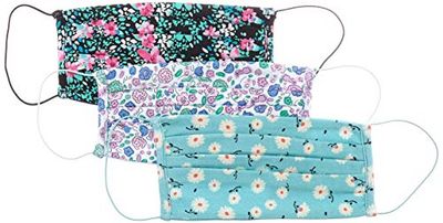 ONLY dames mond-neusmaskers, Wit/Aop: paars/Daisy/Pinkgreen Flower, Eén maat