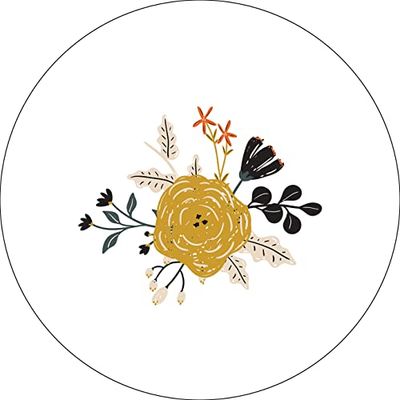 Bonateks, Tappetino per mouse rotondo con stampa digitale, base antiscivolo, per ufficio e casa, diametro: 22 cm