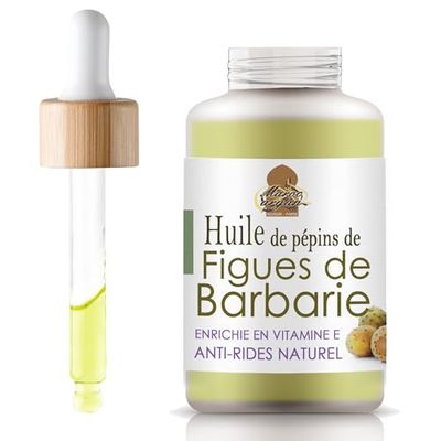 Maroc Argan Huile de Pépin de Figue de Barbarie 15ml - Anti-Rides naturel - Précieuse et Rare - Enrichie en vitamine E
