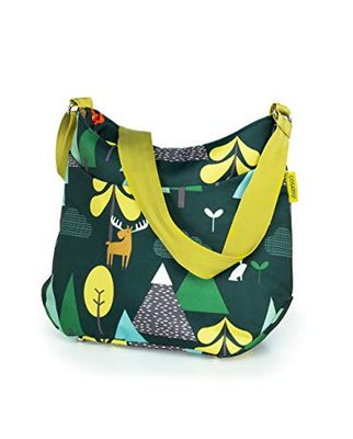 Cosatto Deluxe Baby Changing Bag - 2 Inner Pockets, Insulated Bottle Holder, Wipe Clean Change Mat, Keyholder & Adjustable Shoulder Strap (Into The Wild)