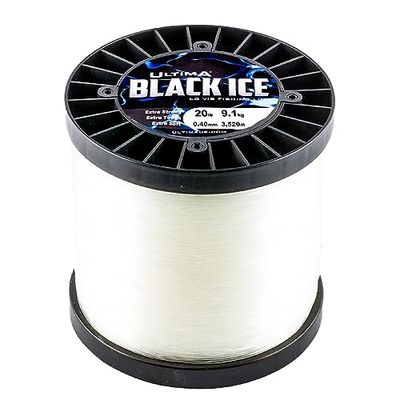 Ultima Black Ice Sea Fishing Line Unisex-Adult, Crystal, 20