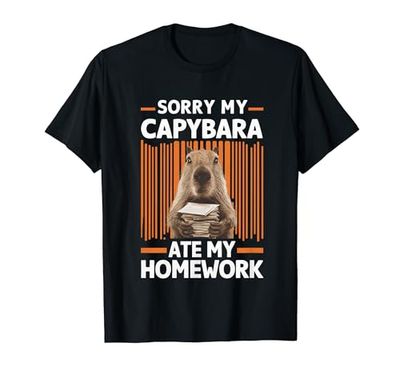 Sorry My Capybara Ate My Homework Maglietta