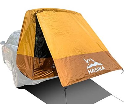 Hasika Camping Tent 2 Persoon Zonnescherm Privacy Onderdak Gemakkelijk Opzetten 120 Seconden Waterdicht 3000 MM UPF 50+ Geel (Large)