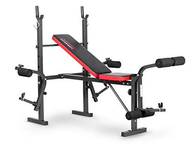 NeoSport NS-201 Trainingsbank, krachtstation, halterbank, Ftinessapparaat, halterhouder