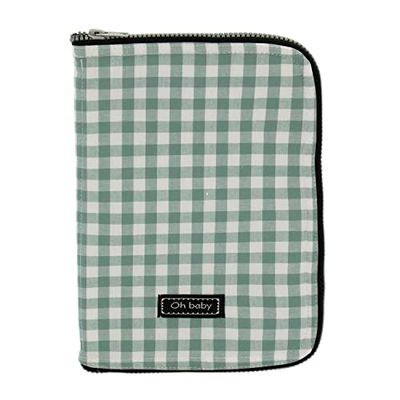 Rosy Fuentes Porte-documents pour bébé - Idéal pour ranger des documents importants - Design élégant avec fermeture éclair 0-vert