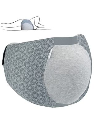 Almohada Babymoov para mamá y bebé | Cojín ultra suave para dormir, leer, apoyo de piernas, embarazo, lactancia y lactancia, Cinturón de sueño, XS/S