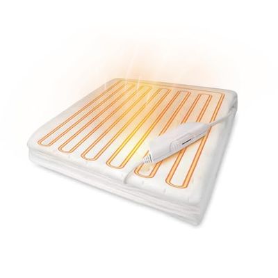 Wintem Couverture électrique pour lit Simple 150 x 80 cm – Idéale pour Chauffer Le lit en Hiver, dotée de 6 Niveaux de température – sûre grâce à la Protection Contre la surchauffe – Lavable