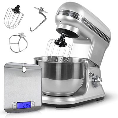 Classbach Patissal, Bread petrin, Pastry Robot, Multifunction, high Performance Professional Engine 1200W, 5 L, C-KM4004W, Ceramic