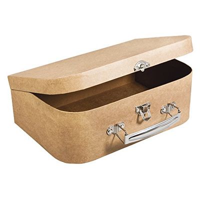 Rayher Mala de papel machê, FSC 100% reciclado, sortido, 24 x 16 x 8 cm, com pega metálica