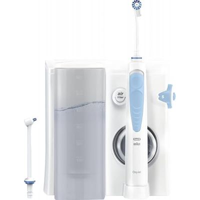 Oral-B Oral Health Center Irrigateur,1 embout Oxyjet, 5 Modes De Nettoyage et 4 Jet D'eau, 1 Pointe De Buse D'eau