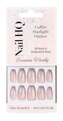 Nail HQ Coffin Starlight Ombre Nails (24 Pieces)
