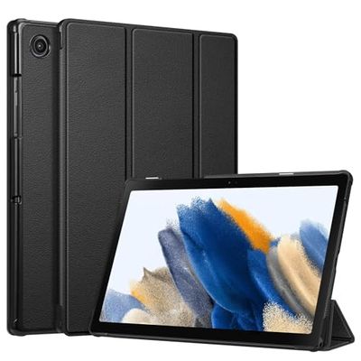 Fintie Hoes voor Samsung Galaxy Tab A8 10.5 2021 - ultra slank kunstleer beschermhoes cover met automatische slaap-waakfunctie voor Tab A8 10,5 inch SM-X200/X205 tablet, (*Zwart)