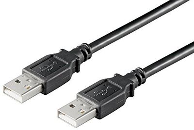 Ewent EC1025 Cable USB 2.0 Tipo A/A a Macho/Macho, Doble Apantallamiento AWG 28 de Cobre, Negro Negro Negro 3.00 m
