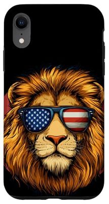 Lunettes de soleil motif drapeau américain Coque pour iPhone XR
