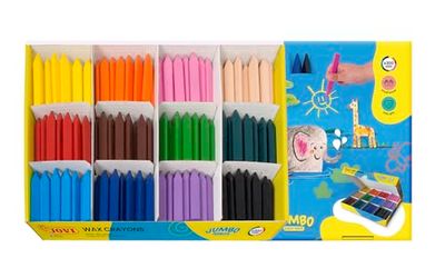 Jovi- Wax Crayons Jumbo Easy Grip Cere Colorate per Bambini, Multicolore, 300, 979