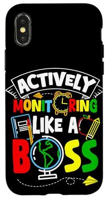 Actively Monitoring LIKE A Boss Actively Monitoring Boss Case for iPhone X/XS