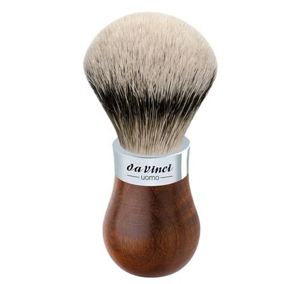 Da Vinci, Pennello da barba con peli di tasso e anello in argento/Ø 22 mm