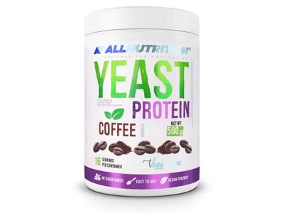 ALLNUTRITION Yeast Protein Powder - Food Supplement for Muscle Mass Gain and Post Workout Recovery - No Added Sugar GMO Free Vegan Friendly High Absorption - 500g Coffee