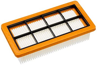 Kärcher 6.415-953.0 Filtre plissé Plat Accessoire pour Les aspirateurs AD 3200, AD 3 Premium et AD 4 Premium, Orange, Blanc