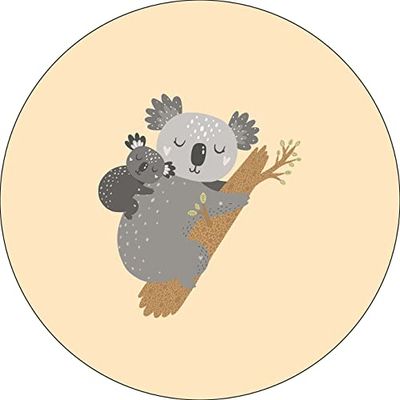 Bonateks, Ronde digitaal bedrukte muismat, antislip onderkant, voor kantoor en thuis, diameter: 22 cm