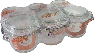 Le Parfait 1978006 set med 6 x lergods krukor transparent 25 x 16 x 7 cm