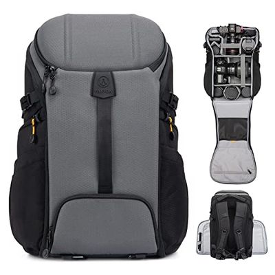 TARION Zaino Fotografico Impermeabile Grande Zaino per Fotocamera Professonal Antiurto per DSLR/SLR/Mirrorles-Grigio