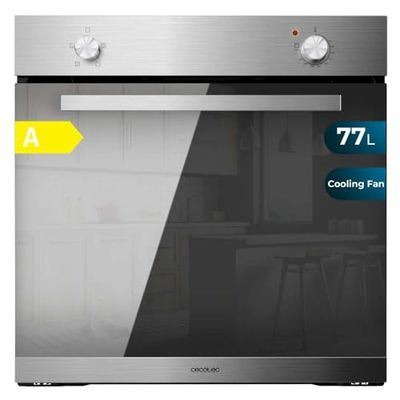 Cecotec Horno Integrable Bolero Hexa C126000 Mirror A 2800 W, 77 L de capacidad, 4 Funciones, Steam Assist, Steam EasyClean, Cooling Fan, Triple Glass, Clase Energética A, Luz interior