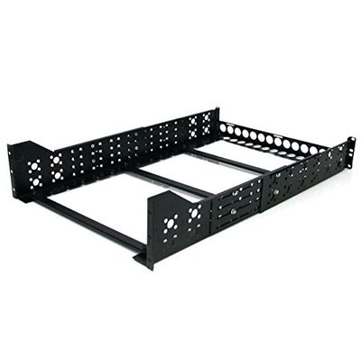StarTech.com Trilhos universais para Rack de servidores 3U, calhas para armário de servidores com profundidade ajustável - calhas universais para Rack de 19", trilhos 3U TAA (UNIRAILS3U)