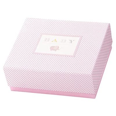 Rössler Papier 13431928200 - geschenkdoosje Baby Girl, roze, rechthoekig 224 x 200 x 90 mm, geboorte en doop, 1 stuk