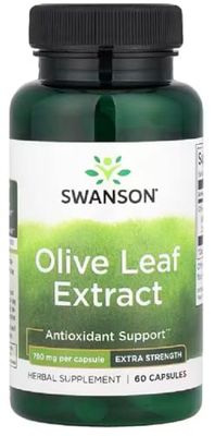 Swanson - Olive Leaf Extract, 750mg Super Strength | Immune and Heart Health - 60 Capsules