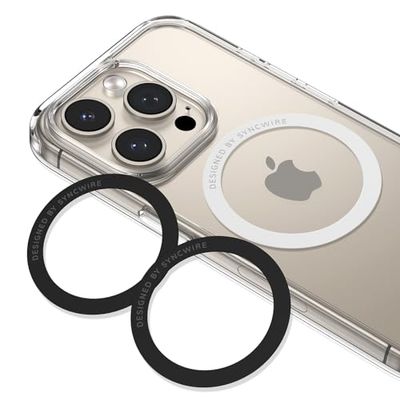 Syncwire 3 stuks magnetische ringstickers, compatibel met MagSafe Ring, magnetische draadloze oplader, universeel, bijgewerkte magnetische sticker voor alle smartphones