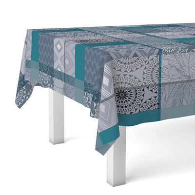 Martina Home Tablecloth Oilcloth Pompe Blue 200 x 140 cm