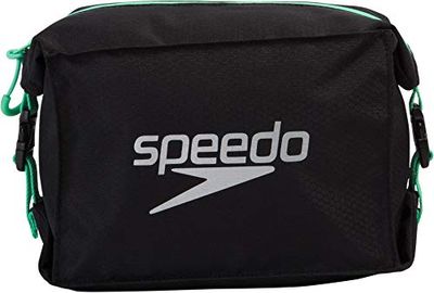 Speedo Pool Slide Bag Sac Mixte Adulte, Noir/Vert Glow, Taille Unique