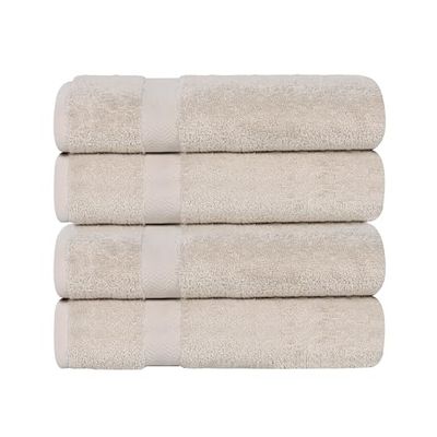 Superior Juego de Toallas de baño, algodón, Piedra, Paquete de 4