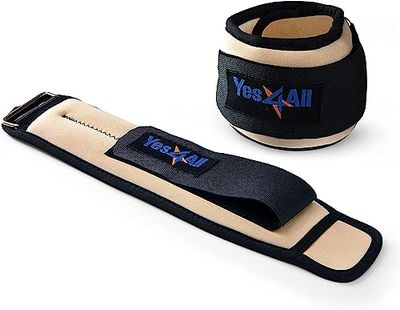 Yes4All Neopreen polsgewichten, paar voor dames en heren, met meerdere maten (0,9 kg - 4,5 kg) - uniseks enkelgewichten voor wandelen, rucken, calisthenics