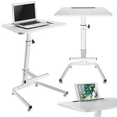 Maclean MC-849 Bureau Support d'ordinateur Portable avec Repose-Pieds Hauteur réglable 120 cm